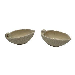 Vintage Creamy Ivory Porcelain Acanthus Leaf Bowl Made in Japan